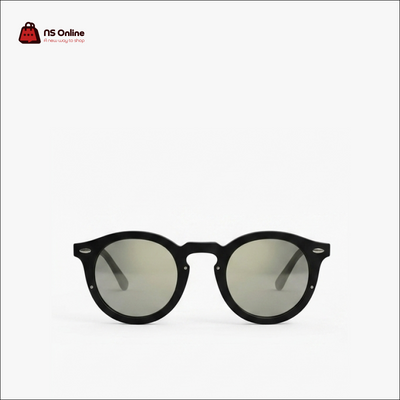 Porodo Lifestyle Dale Polarized Sunglasses | Retro Round Matte Black Frame, Silver Tinted UV400 Lenses & Keyhole Bridge Unisex Eyewear for Driving, Travel & Outdoor Fashion