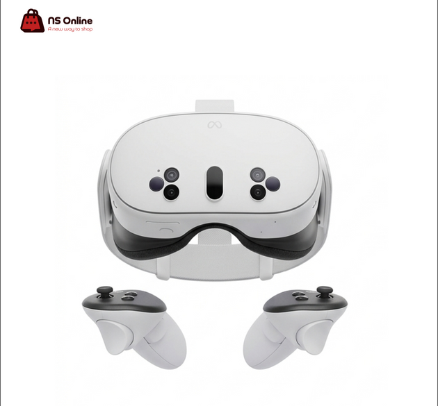 Meta Quest 3S 128GB All-In-One VR Headset | Next-Gen Mixed Reality (MR) System | Advanced Snapdragon XR2 Gen 2 Processing | High-Resolution Color Passthrough Bundle with Ergonomic Touch Plus Controllers