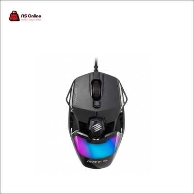 Mad Catz R.A.T. 2+ Optical Gaming Mouse | 5000 DPI PixArt PMW3325 Sensor | Ultra-Lightweight 67g Esports Mouse with Adjustable Palm Rest & Multi-Zone RGB Backlighting