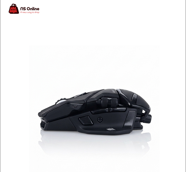 Mad Catz R.A.T. 6+ Optical Gaming Mouse | 12,000 DPI High-Performance Sensor | Adjustable Palm Rest & Weight System, Multi-Button Programmable Ergonomic Esports Mouse