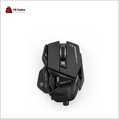 Mad Catz R.A.T. 8+ Optical Gaming Mouse | High-Performance 16,000 DPI Sensor | Adjustable Weight System, Customizable Palm & Thumb Rests, Multi-Button Programmable Esports Mouse