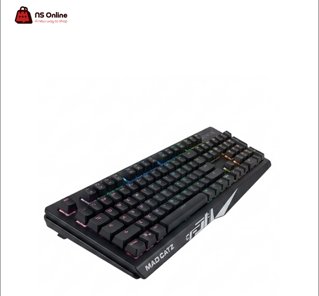 Mad Catz S.T.R.I.K.E. 4 Mechanical Gaming Keyboard | Full-Sized Wired Gaming Keyboard with Cherry MX Mechanical Switches, Chameleon RGB Backlighting & Double-Shot Injection Keycaps