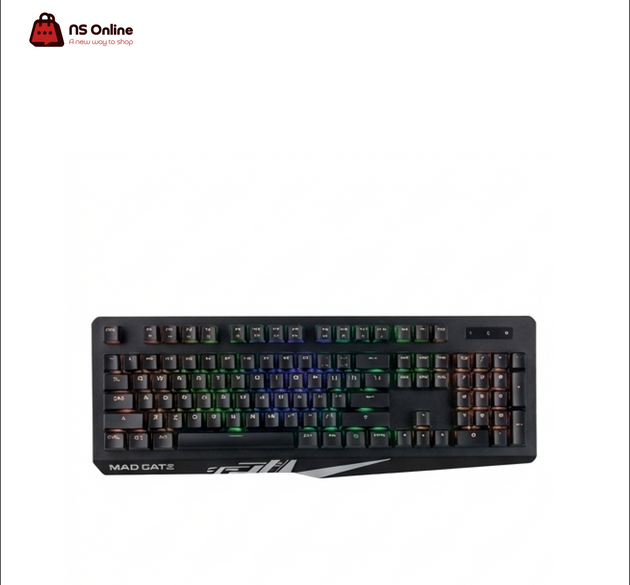 Mad Catz S.T.R.I.K.E. 4 Mechanical Gaming Keyboard | Full-Sized Wired Gaming Keyboard with Cherry MX Mechanical Switches, Chameleon RGB Backlighting & Double-Shot Injection Keycaps