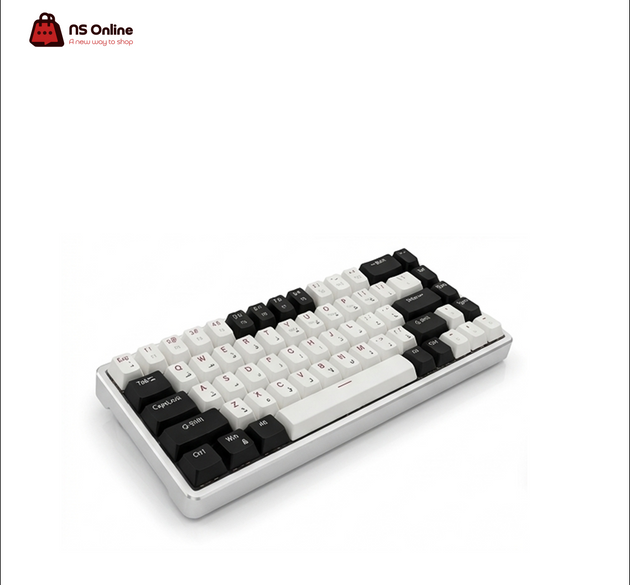 MageGee Sky68 Compact Mechanical Gaming Keyboard | 65% Layout 68-Key Hot-Swappable Keyboard | Black & White Two-Tone Keycaps with Premium Linear Switches & Detachable Type-C Wired Cable