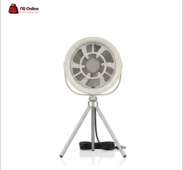 Porodo Lifestyle Portable Desktop Exhaust Fan & Range Hood | Multi-Speed Air Purification, Detachable Washable Filter, Quiet Operation & USB Powered (Beige)