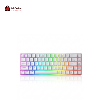 MageGee MK-Box Magnetic Switch Mechanical Gaming Keyboard | 65% Compact 68-Key Layout | Rapid Trigger Hall Effect Switches, White RGB Backlit Keycaps & Dedicated Arrow Keys