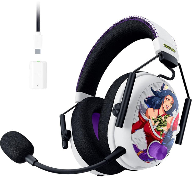 Razer BlackShark V3 Pro Wireless ANC Esports Headset for Xbox: Full Band Mic, 50mm Driver, 2.4 GHz, Bluetooth, USB, 3.5mm, Works with PC, Mac, PS5, Nintendo Switch, Long Battery Life - 2XKO Edition