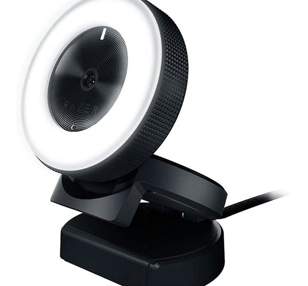 Razer Kiyo Streaming Webcam: 1080p 30 FPS / 720p 60 FPS - Ring Light w/Adjustable Brightness - Built-in Microphone - Advanced Autofocus,3 x Optical Zoom Black