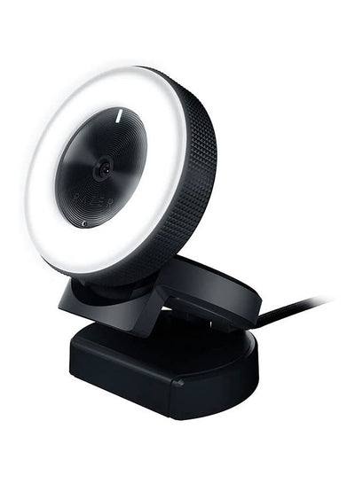 Razer Kiyo Streaming Webcam: 1080p 30 FPS / 720p 60 FPS - Ring Light w/Adjustable Brightness - Built-in Microphone - Advanced Autofocus,3 x Optical Zoom Black