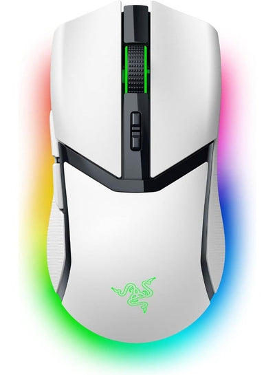 Razer Cobra Pro Wireless Gaming Mouse: 10 Customizable Controls, Chroma RGB Lighting, 30K Optical Sensor, Gen-3 Optical Switches, 2.4GHz, Bluetooth, USB Type C, Up to 170 Hr Battery - White