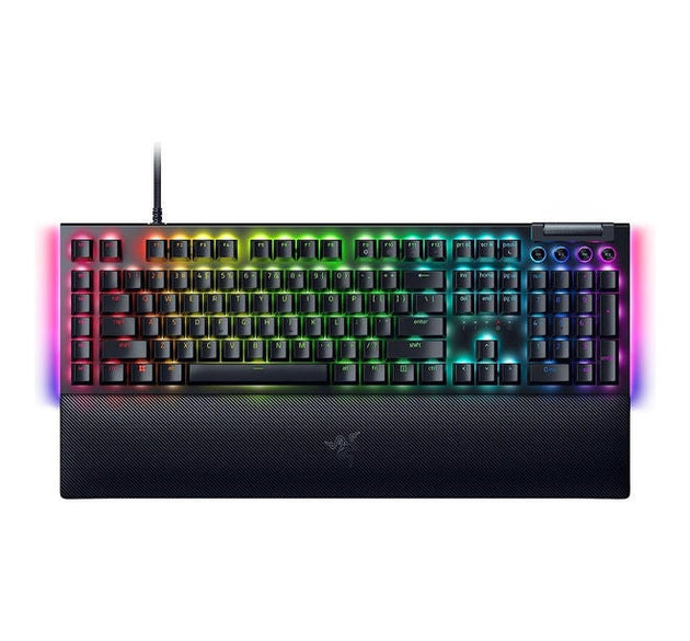 Razer BlackWidow V4 Mechanical Gaming Keyboard, Razer Yellow Switches, Wired Connectivity, Multi-Function Roller, 6 Macro Keys, Doubleshot ABD Keys, English Layout, Black