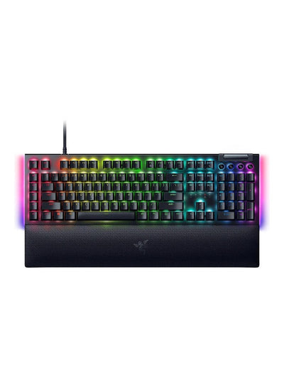 Razer BlackWidow V4 Mechanical Gaming Keyboard, Razer Yellow Switches, Wired Connectivity, Multi-Function Roller, 6 Macro Keys, Doubleshot ABD Keys, English Layout, Black