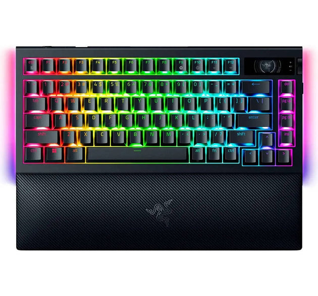 Razer BlackWidow V4 PRO 75% Mechanical Gaming Keyboard, Orange Tactile Mechanical Switch Gen-3, Command Dial, English US Layout, Detachable Type-C Cable, Black