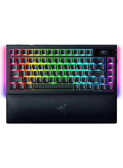 Razer BlackWidow V4 PRO 75% Mechanical Gaming Keyboard, Orange Tactile Mechanical Switch Gen-3, Command Dial, English US Layout, Detachable Type-C Cable, Black