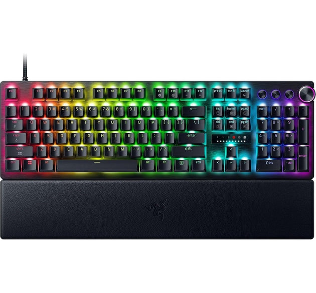 Razer Huntsman V3 Pro 8KHz Analog Optical Esports Keyboard: Analog Optical Switches Gen 2, 8000 Hz Polling, Snap Tap, Rapid Trigger, Adjustable Actuation, Media Controls, PBT Keycaps - Black