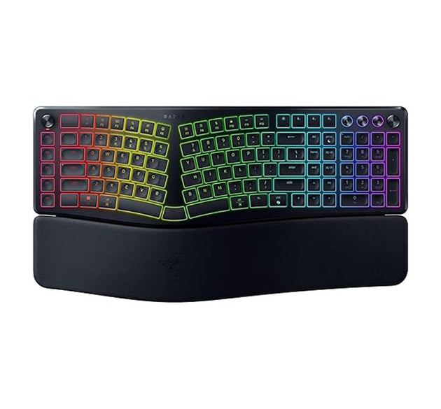 Razer Pro Type Ergo Wireless Split Ergonomic RGB Keyboard Black
