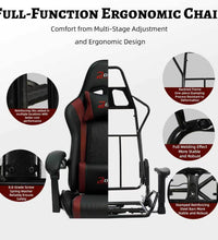 DEEP Furniture Massage Gaming Chair - full-function steel frame
