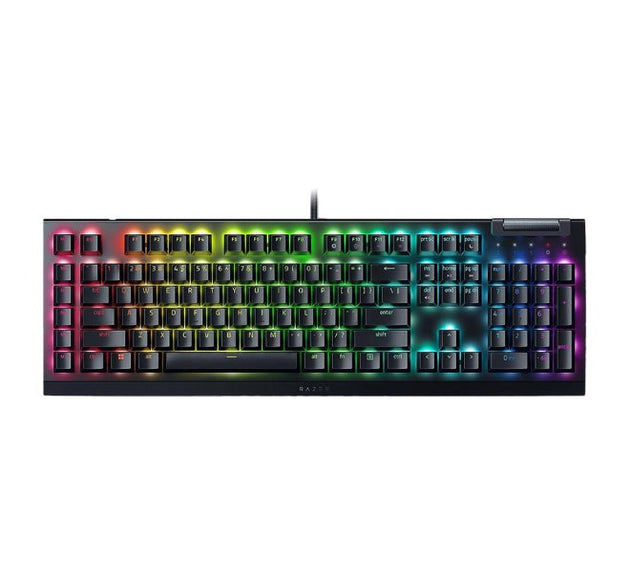 Razer BlackWidow V4 X - Mechanical Gaming Keyboard: Green Switches Tactile & Clicky - 6 Dedicated Macro Keys - Chroma RGB - Doubleshot ABS Keycaps - Media Controls - Sound Dampening & Stabilizers - Black