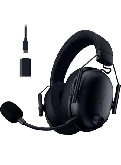 Razer BlackShark V3 Pro Wireless ANC Gaming Headset for PC: Full Band Mic - 50mm Drivers - 2.4 GHz, Bluetooth, USB, 3.5mm - Works with Mac, PS5, Nintendo Switch, Smartphone - 70 Hr Battery - Black