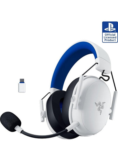 Razer BlackShark V3 Wireless Gaming Headset, HyperSpeed 2.4 GHz + Bluetooth, TriForce 50 mm Drivers, Detachable 9.9 mm Mic, THX 7.1.4, 70 h Battery, 270 g – White