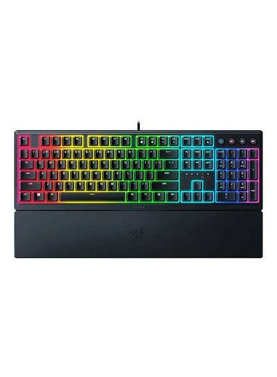 Razer Ornata V3 Gaming Keyboard: Low-Profile Keys, Mecha-Membrane Switches, UV-Coated Keycaps, Backlit Media Keys, 10-Zone RGB Lighting, Spill-Resistant, Magnetic Wrist Wrest - Classic Black