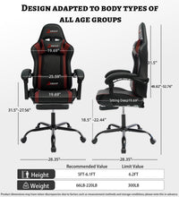 DEEP Furniture Massage Gaming Chair - Beige
