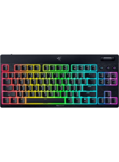 Razer BlackWidow V4 Low Profile HyperSpeed Wireless Mechanical Gaming Keyboard (Green Switch): HyperSpeed Wireless & Bluetooth, Multi-function Roller, 11 Control Buttons, SNAP TAP - Black