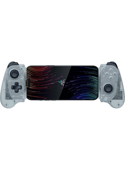 Razer Kishi V3 Gaming Controller for iPhone 15 & 16, Android: Full Sized TMR Thumbsticks, Dual Back Buttons, Fits Most Phone Cases, Wired & Remote Play for PC - Phantom White Edition