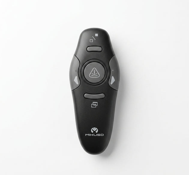 Mikuso LP-016 2.4GHz Wireless Laser Pointer & Presentation Remote – Ergonomic Slide Clicker Compatible with PC, Mac, PS5, PlayStation 5, and Nintendo Switch (NSW) Ecosystems