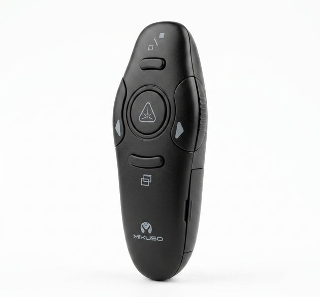 Mikuso LP-016 2.4GHz Wireless Laser Pointer & Presentation Remote – Ergonomic Slide Clicker Compatible with PC, Mac, PS5, PlayStation 5, and Nintendo Switch (NSW) Ecosystems