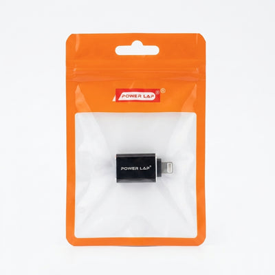 محول POWER LAP Lightning إلى USB-A أنثى (OTG) | دونجل مزامنة البيانات عالي السرعة للآيفون والآيباد | توصيل محركات الأقراص المحمولة والأجهزة الطرفية للكمبيوتر وملحقات PlayStation 5 / PS5 (POWERLAP-43)