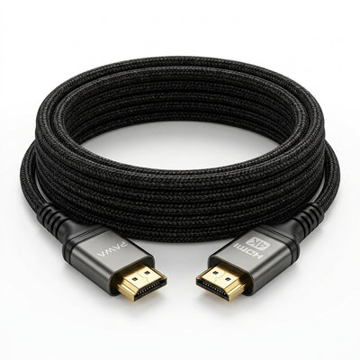 PAWA El Caro Series 5M 4K Ultra HD HDMI to HDMI 2.0 Cable | 18Gbps High Speed, 4K@60Hz, HDR Support & Premium Nylon Braided (Black)
