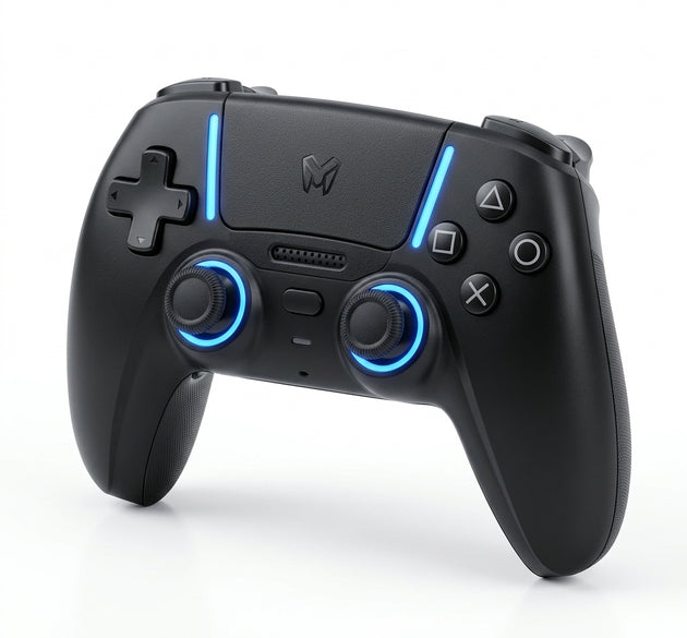 EMG Artic Clicky Black P507 Wireless Controller for PS5 - Mechanical Micro-Switch Action Buttons, Hall Effect Magnetic Joysticks & Triggers, 4 Programmable Back Buttons, RGB Lighting | Compatible with PlayStation 5, PC, SteamOS, Android & iOS