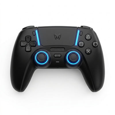 EMG Artic Clicky Black P507 Wireless Controller for PS5 - Mechanical Micro-Switch Action Buttons, Hall Effect Magnetic Joysticks & Triggers, 4 Programmable Back Buttons, RGB Lighting | Compatible with PlayStation 5, PC, SteamOS, Android & iOS