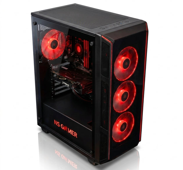 NS Gamer Complete Gaming PC Setup | Intel Core i5-12400F, RX 6600 8GB, 16GB DDR4 RGB RAM, 512GB NVMe SSD, 24