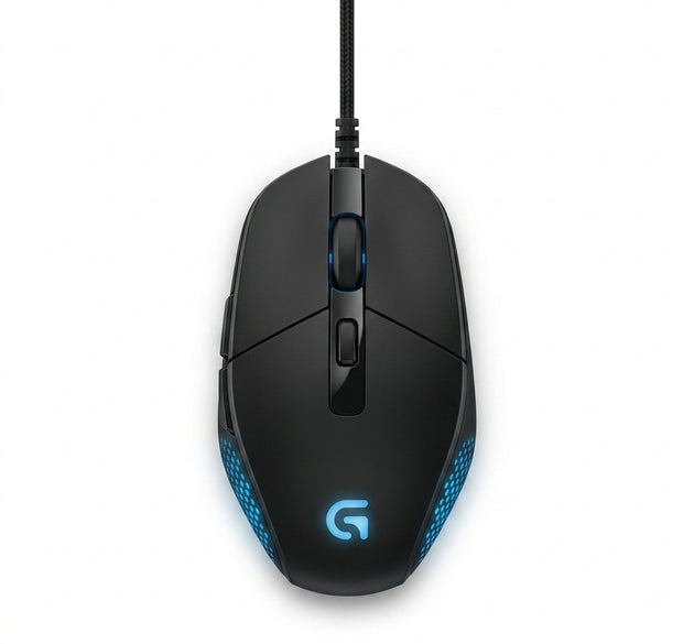 Logitech G302 Daedalus Prime MOBA Gaming Mouse | Delta Zero Optical Sensor, Metal Spring Button Tensioning, 6 Programmable Buttons & Blue LED Backlighting (Black)