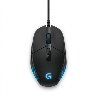 Logitech G302 Daedalus Prime MOBA Gaming Mouse | Delta Zero Optical Sensor, Metal Spring Button Tensioning, 6 Programmable Buttons & Blue LED Backlighting (Black)