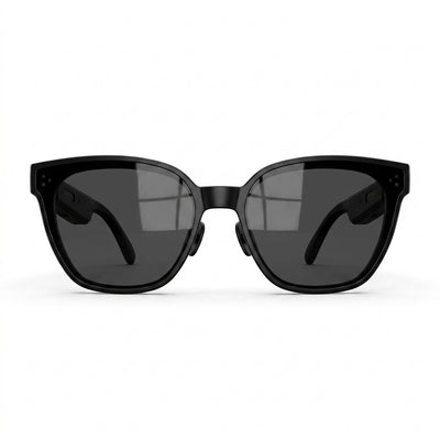 Powerology Power+ Milan Smart Sunglasses | Wireless Bluetooth 5.4 Audio Sunglasses with Open-Ear Speakers & Seamless Fit (Black)