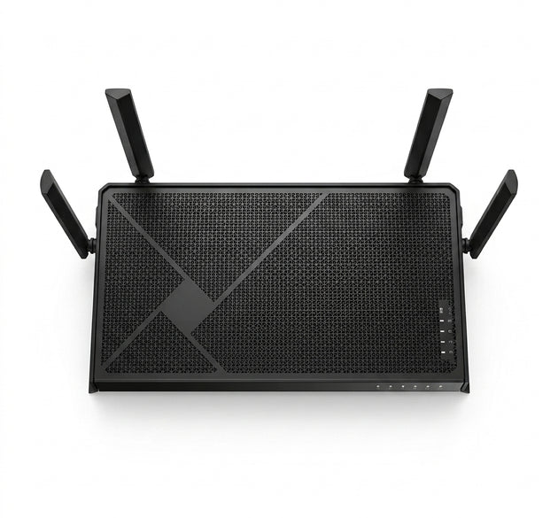 PIX-Link AX1800 Dual-Band Gigabit Wi-Fi 6 Wireless Router | 4 High-Gain Antennas, OFDMA, MU-MIMO & Beamforming Technology (Black)