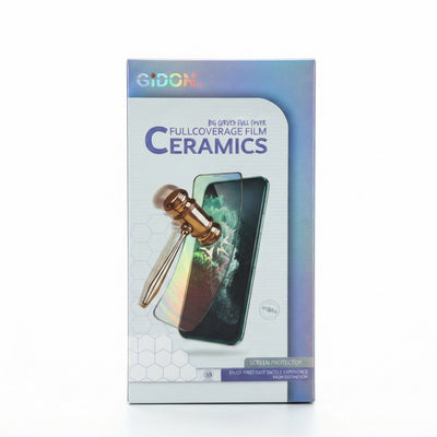 واقي شاشة GIDON UK Ceramic للخصوصية لهاتف iPhone 12 | غطاء كامل منحني كبير مضاد للتجسس | حماية مقاومة للكسر لألعاب الهاتف المحمول