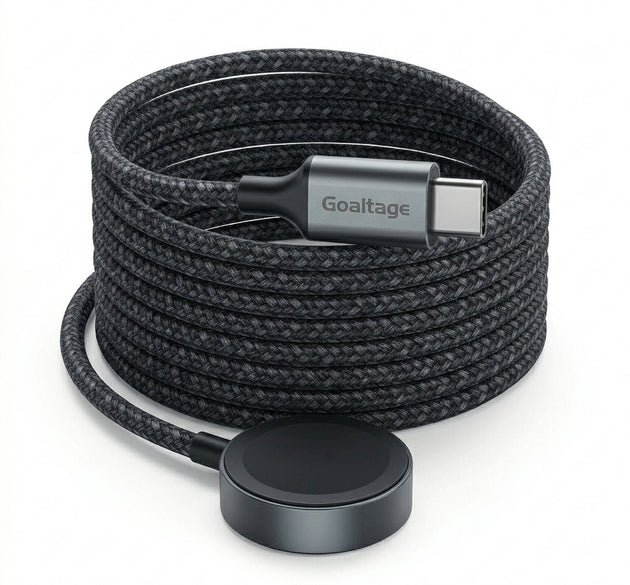 Goaltage Apple Watch to USB-C Magnetic Fast Charging Cable (1.5M / 150CM) CA05-WTC | Strong Magnetic Snap-On Charger, Tangle-Free Cord | Compatible with Apple Watch Ultra 2/1, Series 9/8/7/6/5/4/3/2/1 & SE