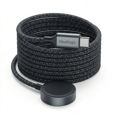 Goaltage Apple Watch to USB-C Magnetic Fast Charging Cable (1.5M / 150CM) CA05-WTC | Strong Magnetic Snap-On Charger, Tangle-Free Cord | Compatible with Apple Watch Ultra 2/1, Series 9/8/7/6/5/4/3/2/1 & SE
