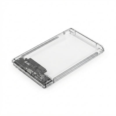 POWER LAP 2.5" SATA III USB 3.0 Transparent HDD/SSD Enclosure | 6Gbps High-Speed External Hard Drive Case with UASP Support (Up to 4TB)