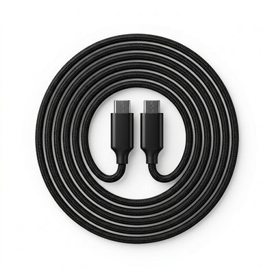 PAWA Lite 60W Type-C to Type-C PVC Cable (1.2M / 4Ft) | 3A High-Speed Charging, 480Mbps Data Sync & Flexible Strain Relief (Black & White Options)