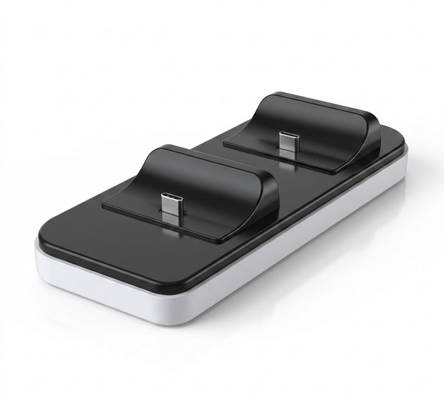 Deadskull Dual Controller Fast Charging Dock for PS5 & PS5 Slim (Model: DS-463) | DualSense & DualSense Edge Charger Station, Dual LED Indicator Lights, Drop-In Click Design & Smart Safety Protection