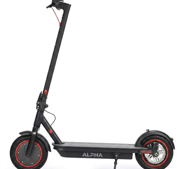 Alpha Foldable Electric Scooter (Model 104132) | 350W Electric Motor, Up to 25 km/h Max Speed, 25–35 km Extended Range, 120 kg Load Capacity, Dedicated Smart App Control, Dual LED Headlight & Taillight (Matte Black)
