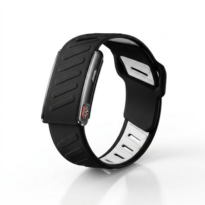 PAWA Riva Screenless Health Band with ECG Function | Distraction-Free Fitness Tracker, 3ATM Waterproof & Zinc Alloy Body (Black)