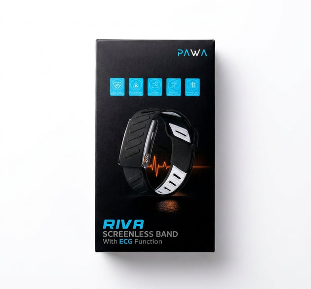 سوار PAWA Riva بدون شاشة مع وظيفة تخطيط القلب الكهربائي (ECG)