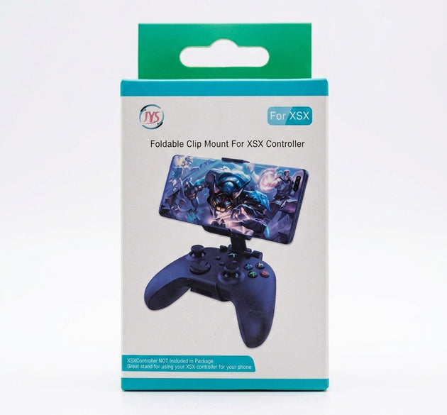 JYS Foldable Smart Phone Clip Mount for Xbox Series X (XSX) Controller – Mobile Gaming Stand Bracket (Compatible with iOS/Android) – Enhance Your PS5, PlayStation 5, and Nintendo Switch (NSW), Xbox Accessory Collection