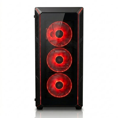 NS Gamer Complete Gaming PC Setup | Intel Core i5-12400F, RX 6600 8GB, 16GB DDR4 RGB RAM, 512GB NVMe SSD, 24" 144Hz IPS FHD Gaming Monitor, Gaming Desk, Ergonomic Chair, RGB Keyboard, Mouse & Headset Bundle + Free Games